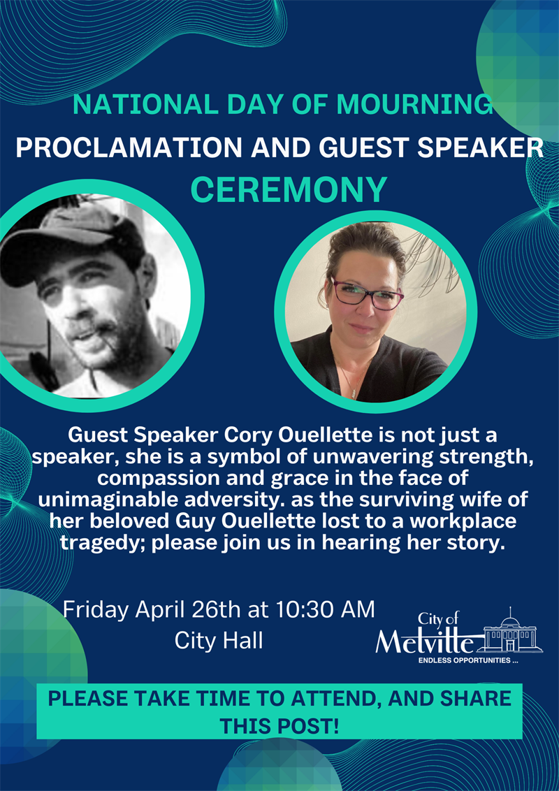 National Day of Mourning - Proclamation and Guest Speaker